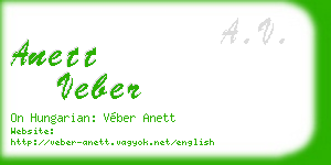 anett veber business card